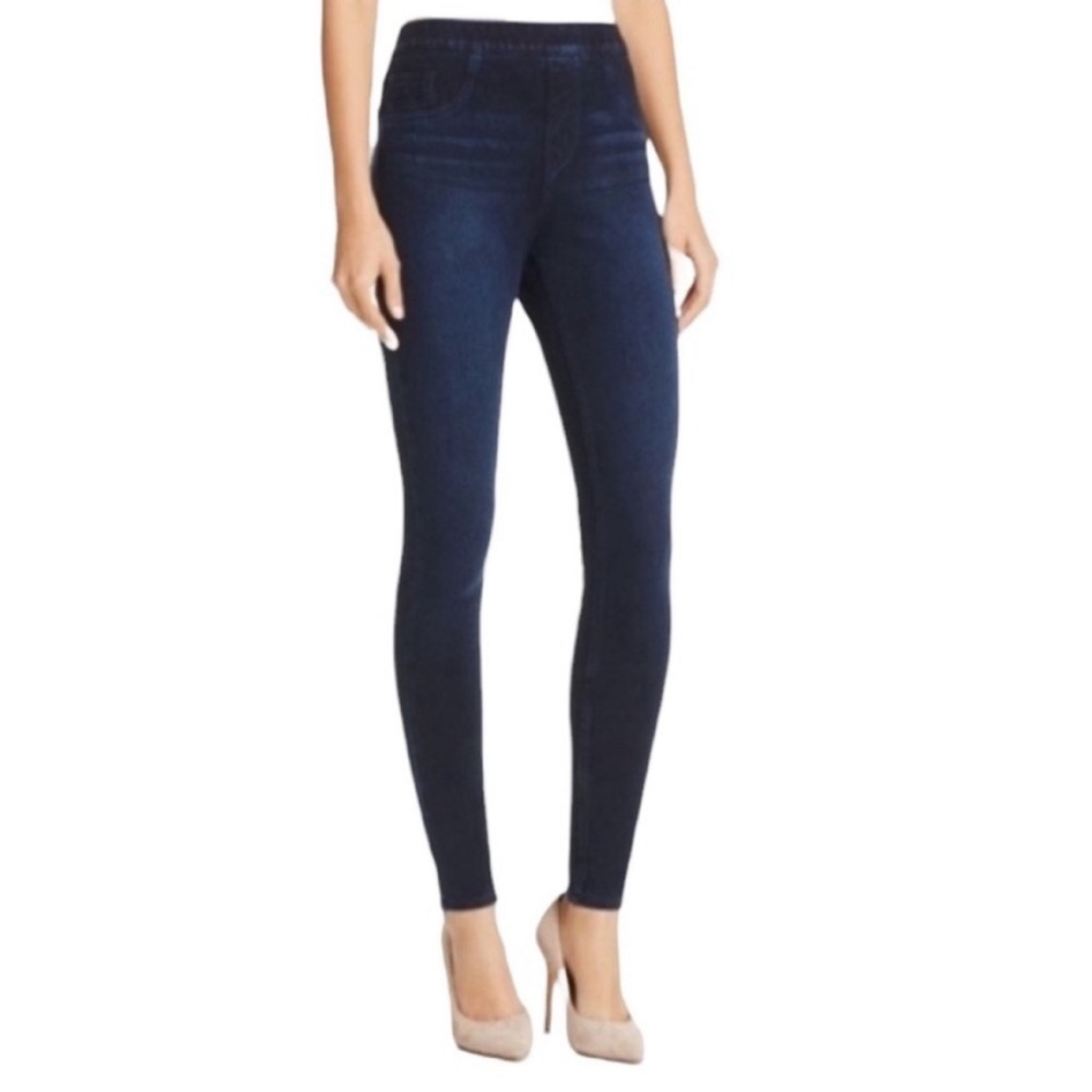 SPANX Jean-ish Ankle Leggings 20018R Size L dark blue
